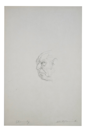 Giacometti, Head of Igor Stravinsky, 1963, Lithograph