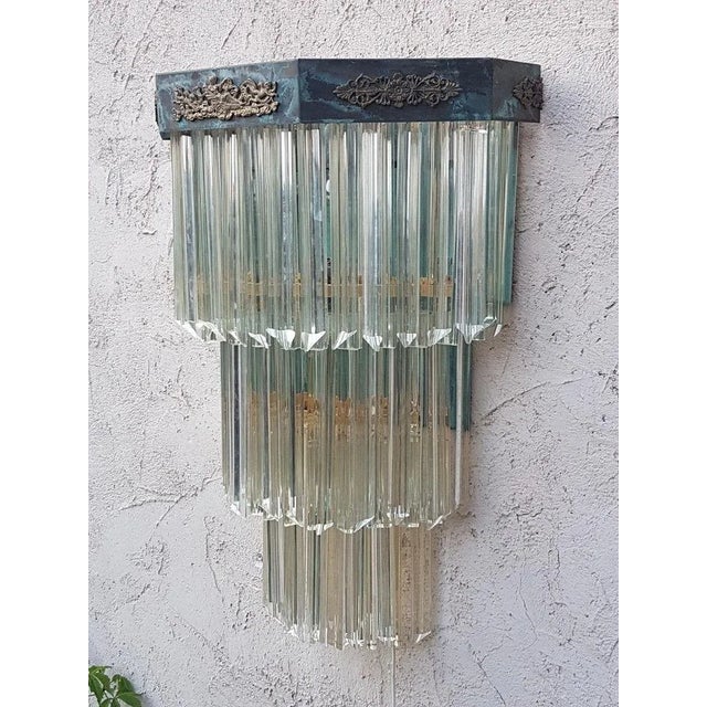 Black Large Wall Light from Venini, 1960s For Sale - Image 8 of 13