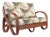 1990s Modernist 3-Strand 3/4 Pretzel "Kauai" Rattan Settee Sofa For Sale
