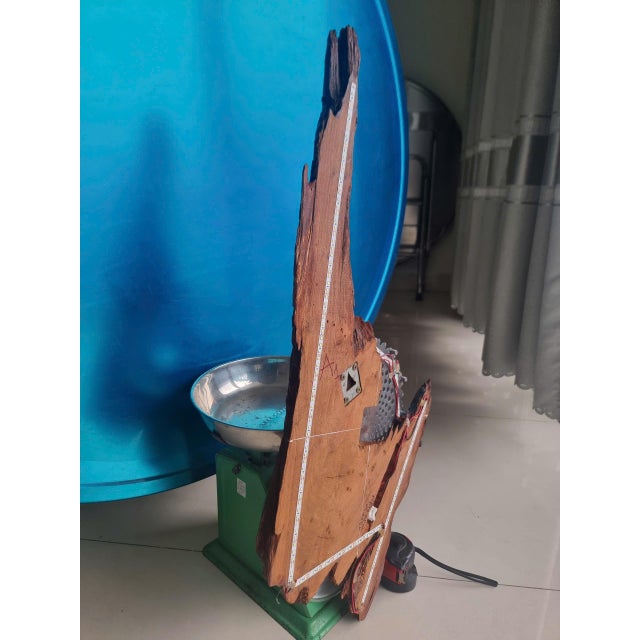 Lightning – One-of-a-Kind Handcrafted Natural Wood Wall Clock Sculpture For Sale - Image 14 of 15