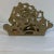 Brass Vintage Hollywood Regency Baroque Brass Letter Holder or Napkin Holder. For Sale - Image 8 of 9