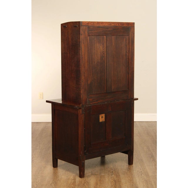 Antique Gustav Stickley Mission Oak Safe Cabinet For Sale - Image 12 of 12