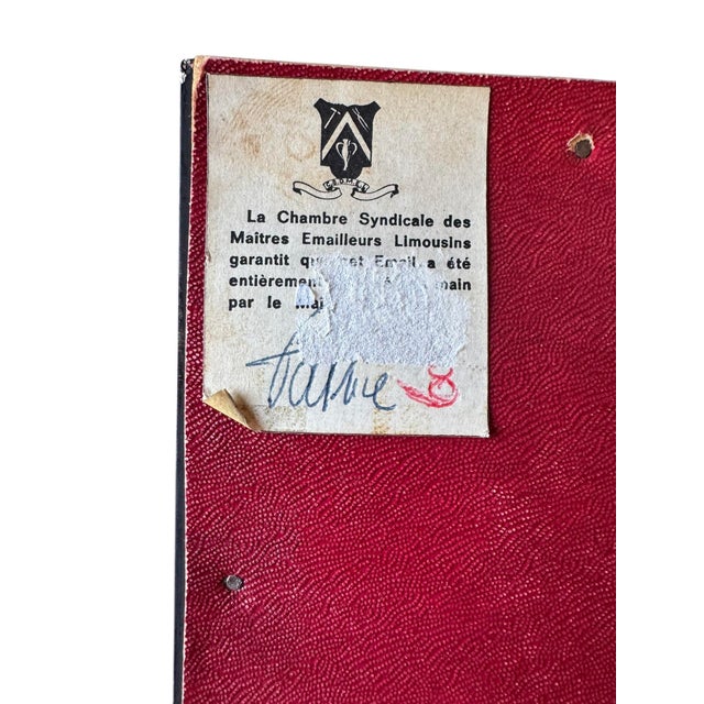 Mid 20th Century French Limoges Enamel Plaque (Convex / Bombé Enamel) For Sale - Image 4 of 8