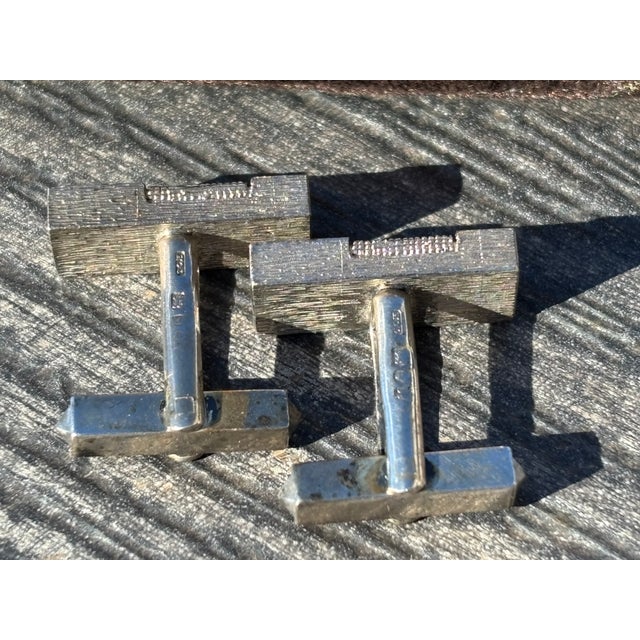 Silver Dunhill! Fantastic Pair of Iconic 1970s Sterling Silver Lighter Cufflinks For Sale - Image 8 of 10
