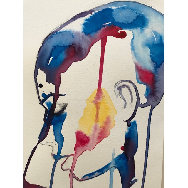 Abstract Female Portrait by N Collins, Framed For Sale - Image 4 of 7