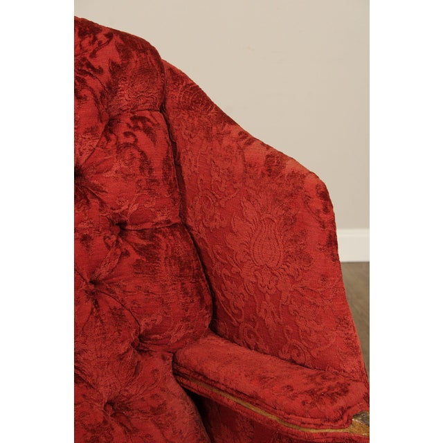 Georgian Style Pair of Wingback Armchairs and Ottoman For Sale - Image 18 of 18
