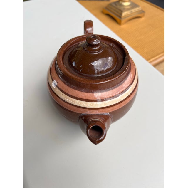 1940s Alcock Lindley Bloore Brown Betty Teapot For Sale In West Palm - Image 6 of 11