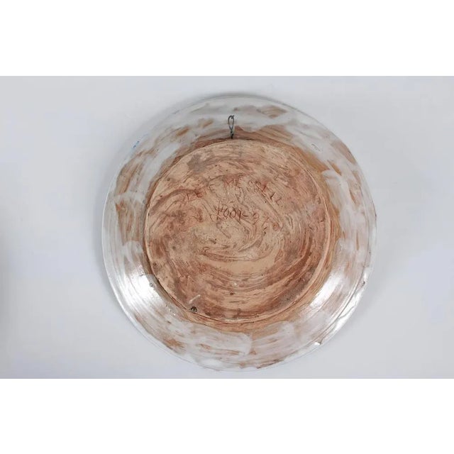 Danishl Round Ceramic Dish with Figurative Bat Motif by Leif Messel, 1997 For Sale - Image 9 of 12