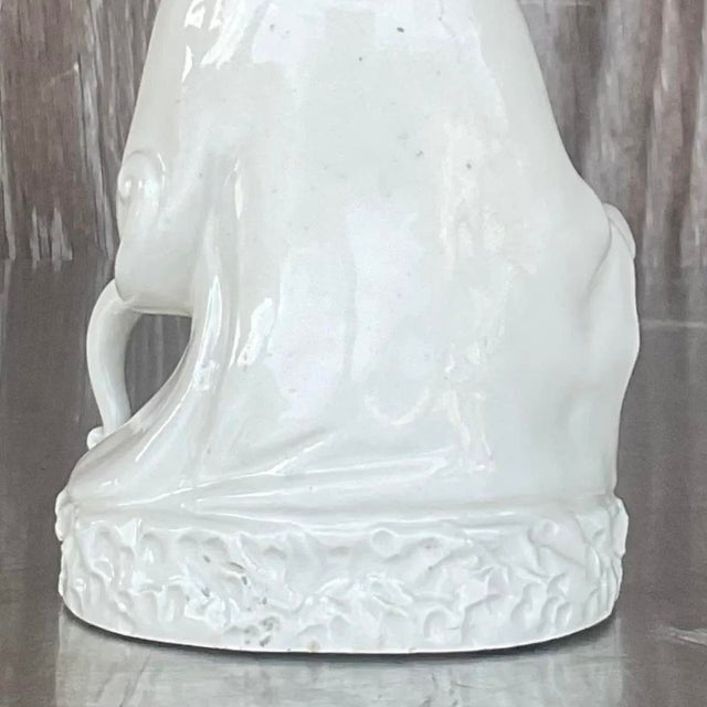 Vintage Asian 1920s Blanc De Chine Figure of Lady For Sale - Image 9 of 16