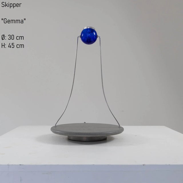 Large Blue Gemma Table Lamp from Skipper For Sale - Image 9 of 9