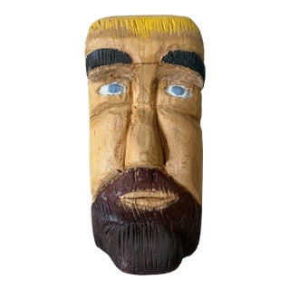Sculpture - Wood Carved Folk Art by Jules P. Spada For Sale