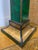 1990s Vintage Hand Painted Faux Malachite Tole Obelisk For Sale - Image 5 of 7