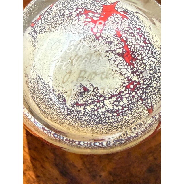 Transitional Kosta Boda “Floating Flowers” Series Glass Vase — For Sale - Image 3 of 5