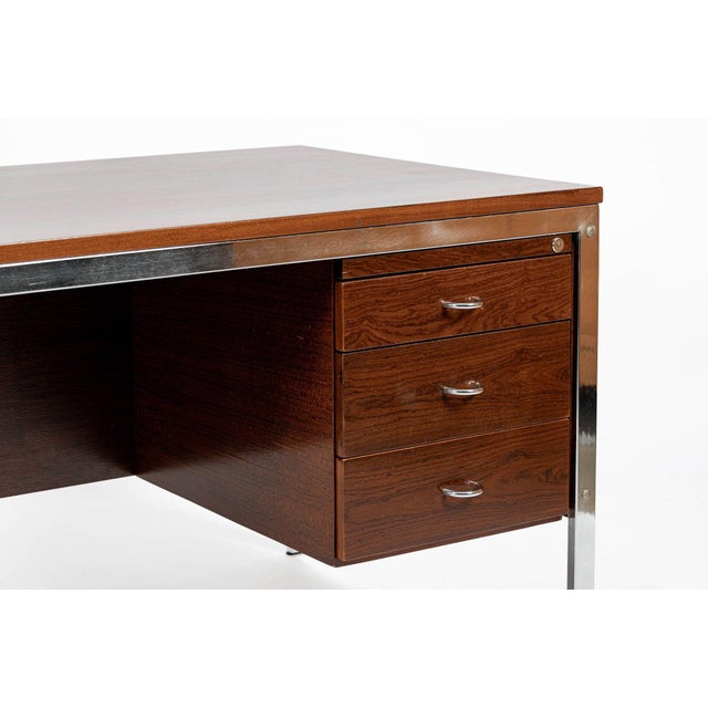 Mid Century Modern Rosewood Writing Desk by Jean Gillon for Italma, Made in Brazil For Sale - Image 12 of 18