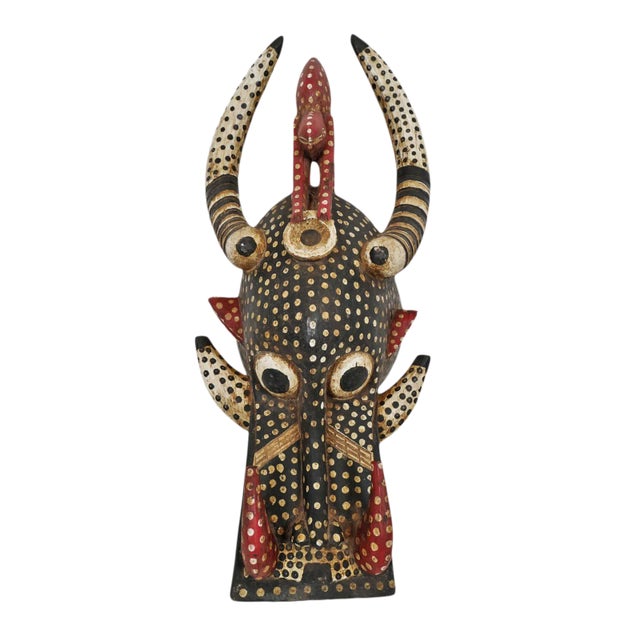 Antique African Fire Spitter Helmet Mask For Sale