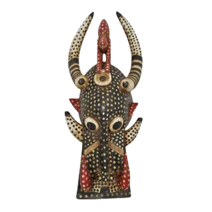 Antique African Fire Spitter Helmet Mask