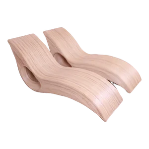 Betty Cobonpue Sculptural Split Reed Rattan Chaise Lounges, Pair