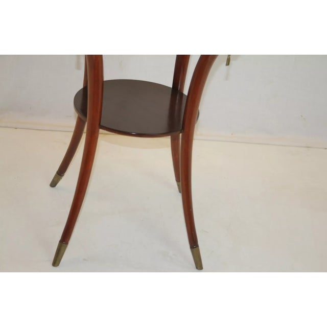 Regency Mahogany Top End Side Table & Bronzed Tassel Mount C. 1920's For Sale - Image 9 of 11