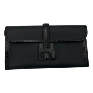 Hermes Jige Elan Clutch Swift With Lizard For Sale