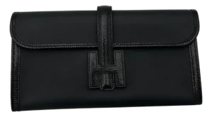 Hermes Jige Elan Clutch Swift With Lizard