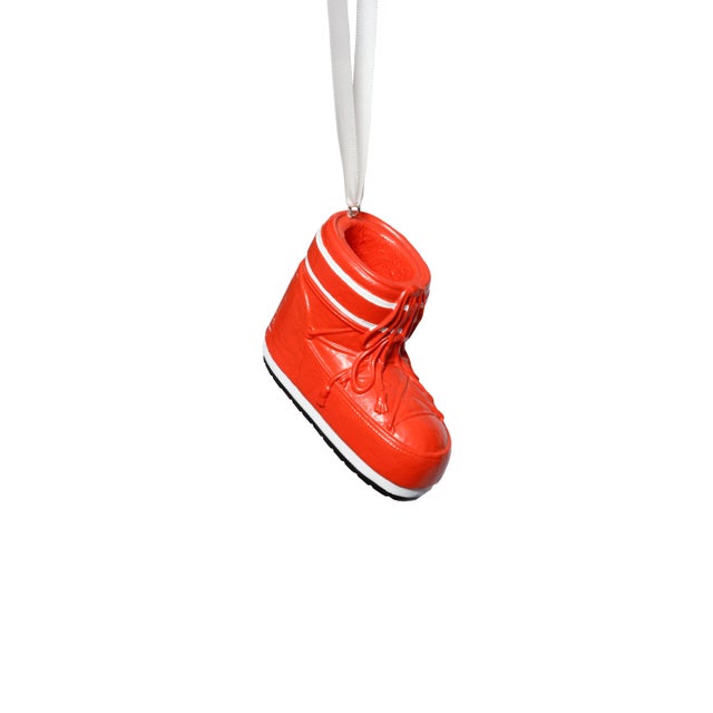 Contemporary Après Ski Boot Holiday Ornaments in Red, Assorted Set of 6 Pieces For Sale - Image 3 of 5