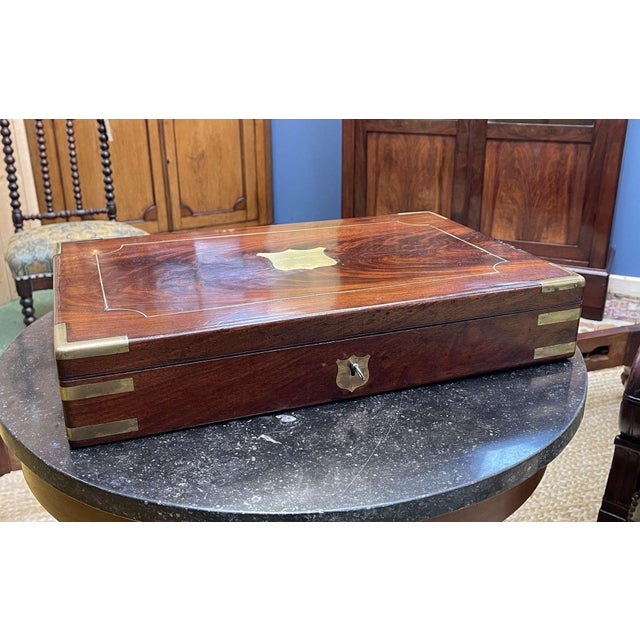 19th Century Mahogany Marine Chest For Sale - Image 16 of 16