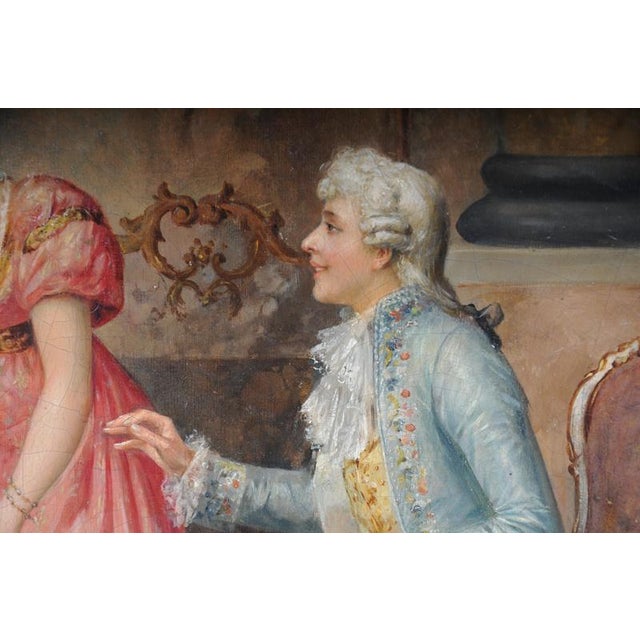 Late 19th Century Franz Von Persoglia, Teatime, 1890, Oil on Canvas, Framed For Sale - Image 5 of 18