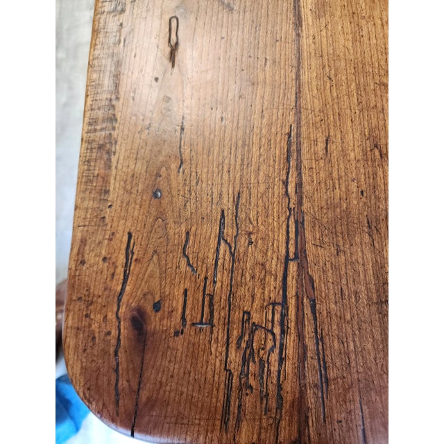 Mid 19th Century Antique French Country Farmhouse Baker's Table For Sale - Image 11 of 12