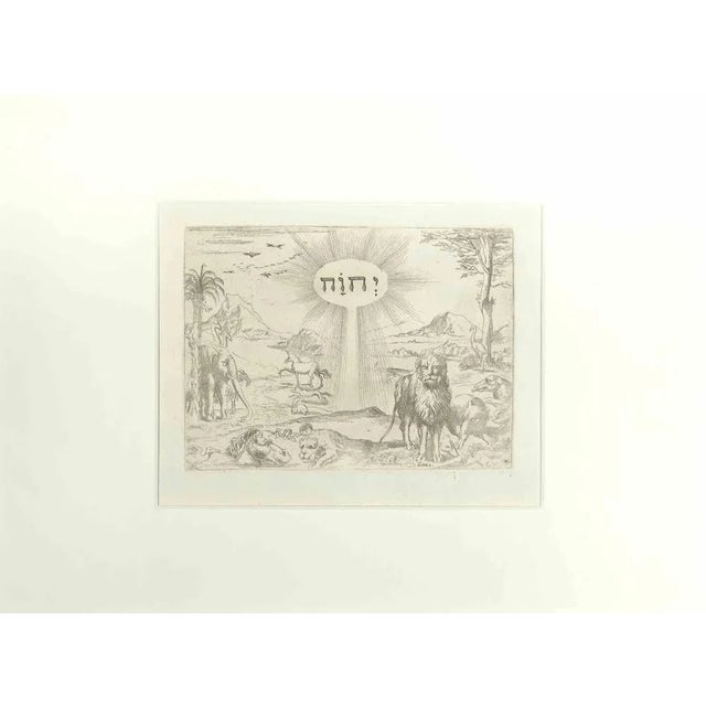 Giovanni Lanfranco, Genesis 1, Old Testament Story, Etching, 1600s For Sale - Image 3 of 3