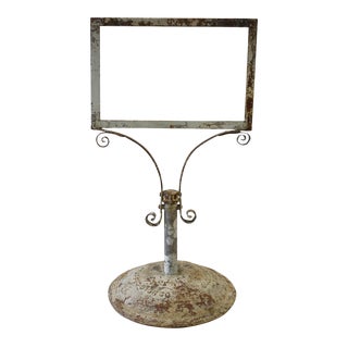Antique Cast Iron Sign Stand For Sale