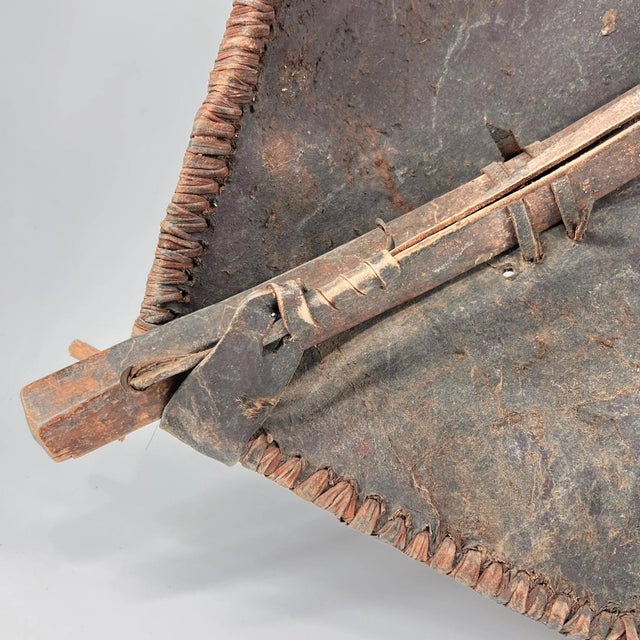Early 20th Century Early 20th Century Old Maasai Woven Shield Kenya MATTER COLLECTION For Sale - Image 5 of 12