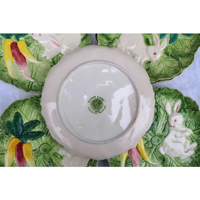 1990's Strata Group Bunny Lane Majolica Dessert/Salad Plates-Set of 8 For Sale In Cincinnati - Image 6 of 12