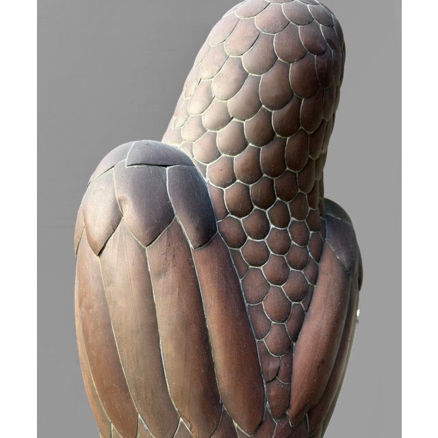 Gorgeous Vintage Sergio Bustamante-Style Copper & Brass Parrot Sculpture For Sale In Los Angeles - Image 6 of 13
