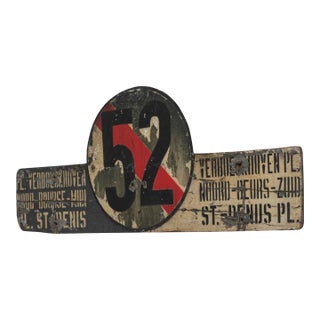 1950s Belgian Transportation Sign For Sale