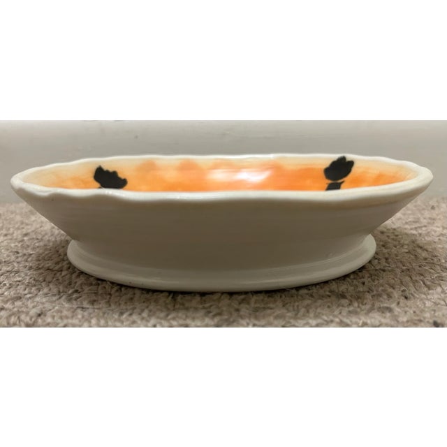Contemporary Kurt Anderson Pottery Contemporary Style Girl With Hands Raised Motif Shallow Bowl (21st Century) (American) For Sale - Image 3 of 5