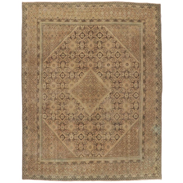 Vintage Persian Mahal Rug, 09'08 X 12'07 For Sale - Image 9 of 9