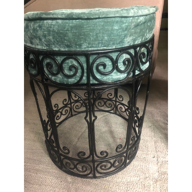 Gothic Early 21st Century Moroccan Iron Stools - a Pair For Sale - Image 3 of 10