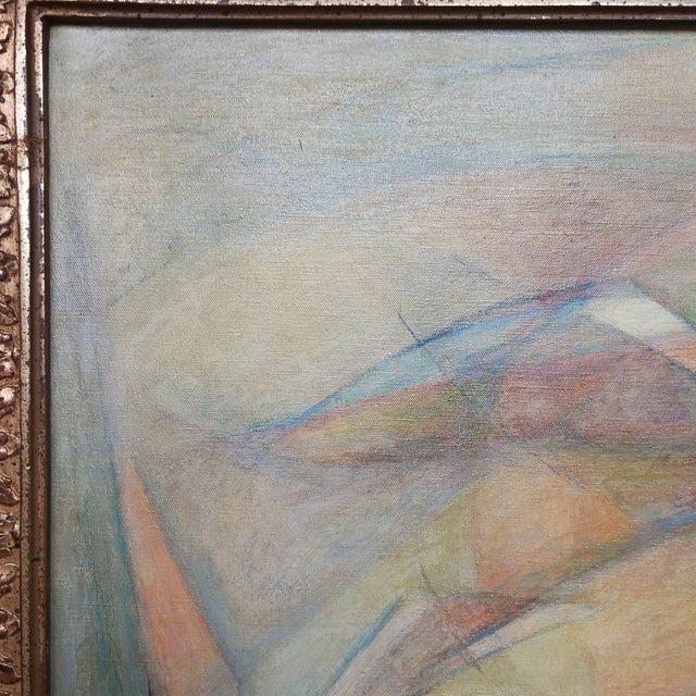 Gertrude Nason Abstract Oil on Canvas Exhibited National Academy of Design 1957 For Sale - Image 4 of 10