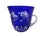 Vintage Nachtmann Traube Cobalt Blue Cut to Clear Punch Cup Grape Design Euc For Sale - Image 9 of 12