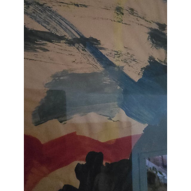 Abstract Vintage Mid Century Modern Abstract Expressionist Painting For Sale - Image 3 of 5