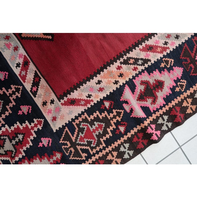 1960s, Handmade Vintage Afghan Herati Kilim 5.2' X 12.1' For Sale - Image 12 of 14