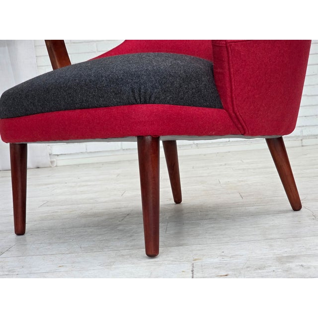 Danish Armchair in Furniture Wool, 1960s For Sale - Image 17 of 18