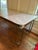 Contemporary Bethan Gray for Anthropologie Strike Collection Carrara Marble & Brass Dining Table For Sale - Image 3 of 5