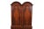 1800 Dutch Marquetry Dome Top Linen Press on Bun Feet For Sale - Image 4 of 12