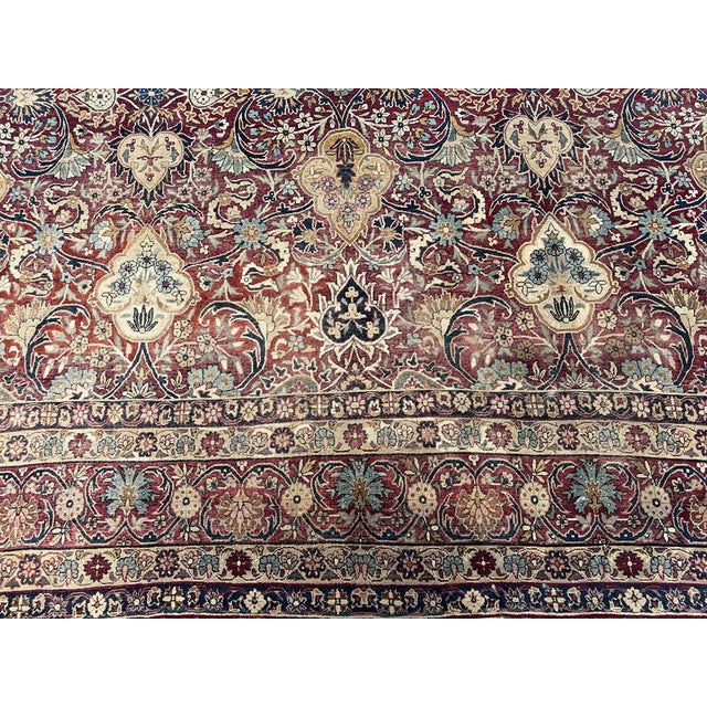 A Stunning 19th Century Allover 10' X 13' Persian Lavar Kirman Rug For Sale - Image 4 of 12