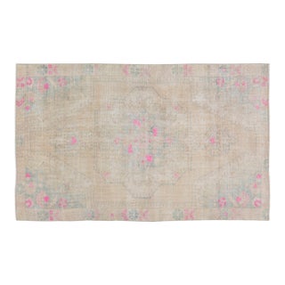 Vintage Turkish Anatolian Hand Knotted Wool Rug, 4'2"x6'10" For Sale