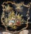 Vintage Louis XV Style Black Lacquered & Painted Marble Top Bronze Mounted Commode For Sale - Image 11 of 18