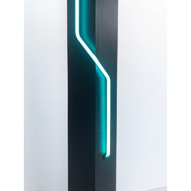 1980s 1980s Postmodern Rudi Stern Torchiere Lamp "Let There Be Neon" For Sale - Image 5 of 11