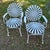 Early 20th Century Pair Vintage Francois Carre Sunburst Armchairs, Attributed For Sale - Image 5 of 7