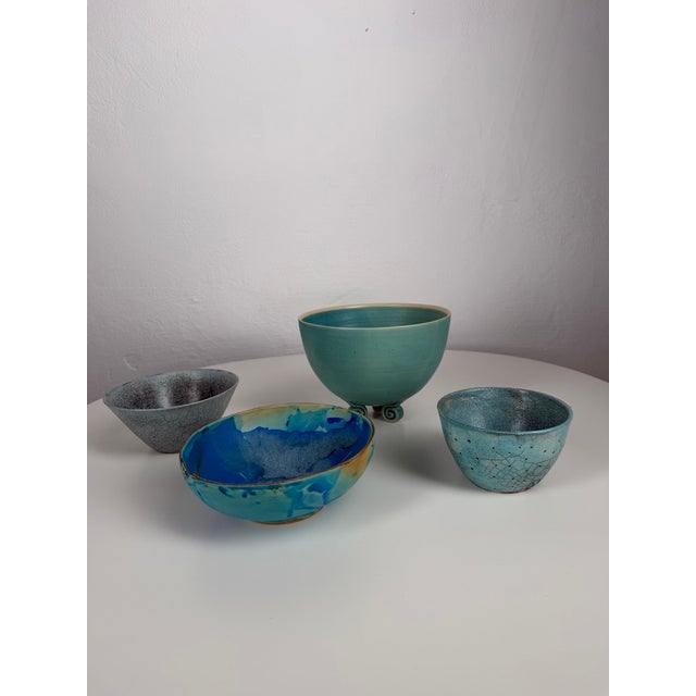 Vintage Handmade Ceramic Bowls, 1980s, Set of 4 For Sale - Image 17 of 17